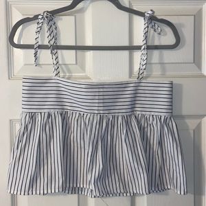 Blue and White Tie Knot Tank, Size S